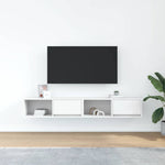 Tv-Benker 2 Stk Hvit 80X31X25,5 Cm Konstruert Tre