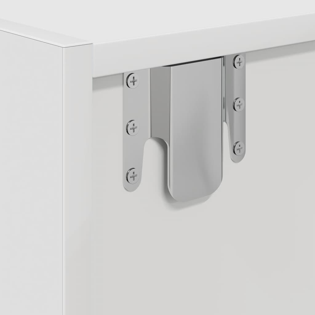 Tv-Benker 2 Stk Hvit 80X31X25,5 Cm Konstruert Tre