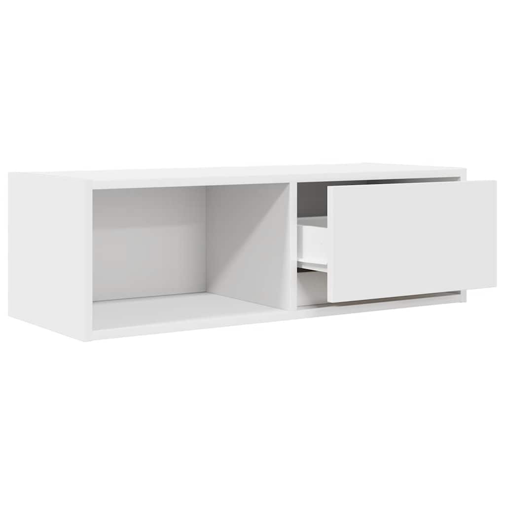 Tv-Benker 2 Stk Hvit 80X31X25,5 Cm Konstruert Tre