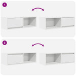 Tv-Benker 2 Stk Hvit 80X31X25,5 Cm Konstruert Tre