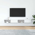 Tv-Benker 2 Stk Hvit 100X31X25,5 Cm Konstruert Tre