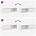 Tv-Benker 2 Stk Hvit 100X31X25,5 Cm Konstruert Tre