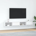 Tv-Benker 2 Stk Hvit 100X31X25,5 Cm Konstruert Tre