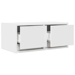 Tv-Benker 2 Stk Hvit 60X31X25,5 Cm Konstruert Tre