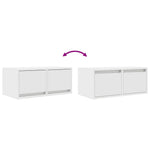 Tv-Benker 2 Stk Hvit 60X31X25,5 Cm Konstruert Tre
