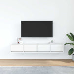 Tv-Benker 2 Stk Hvit 80X31X25,5 Cm Konstruert Tre