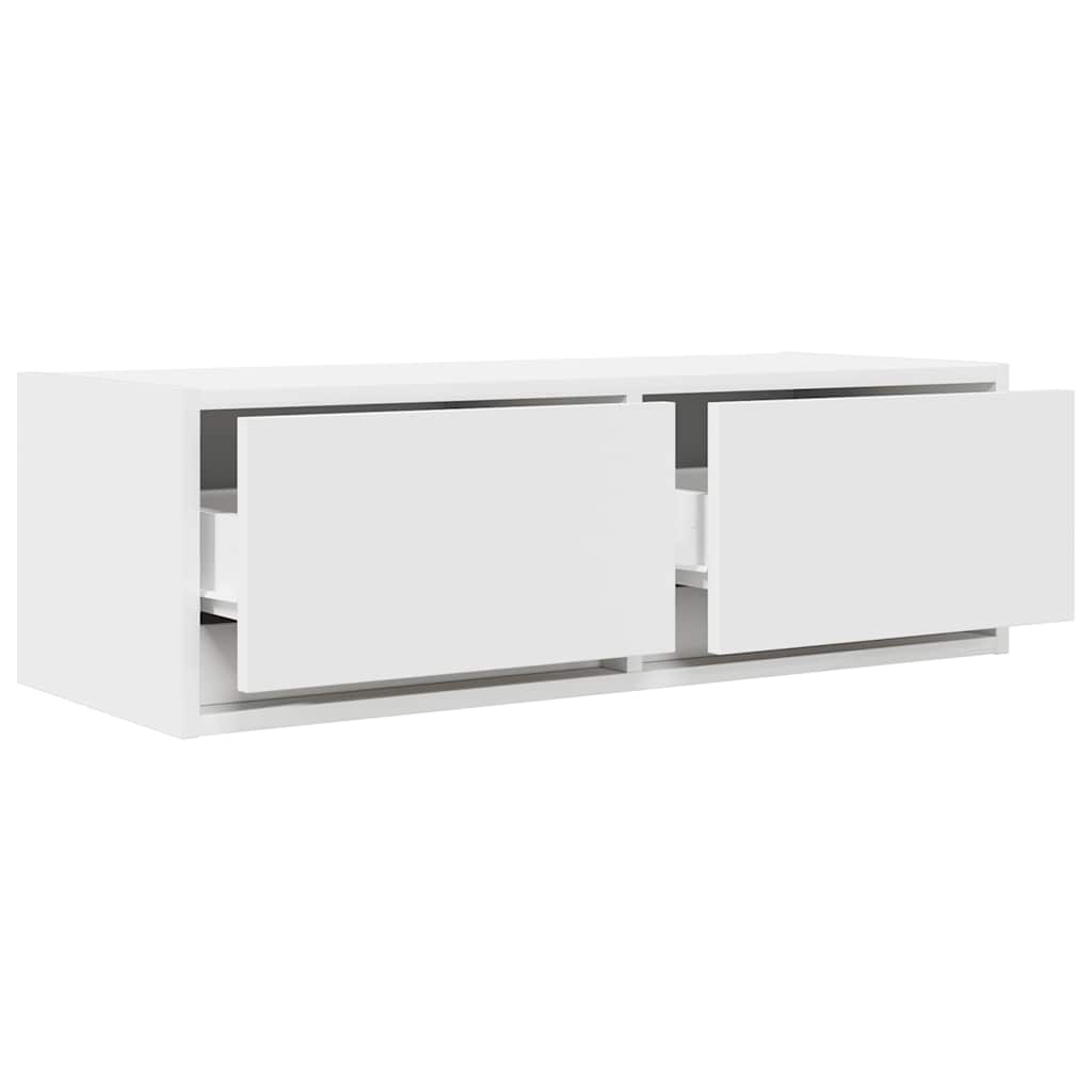Tv-Benker 2 Stk Hvit 80X31X25,5 Cm Konstruert Tre