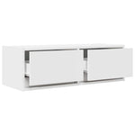 Tv-Benker 2 Stk Hvit 80X31X25,5 Cm Konstruert Tre