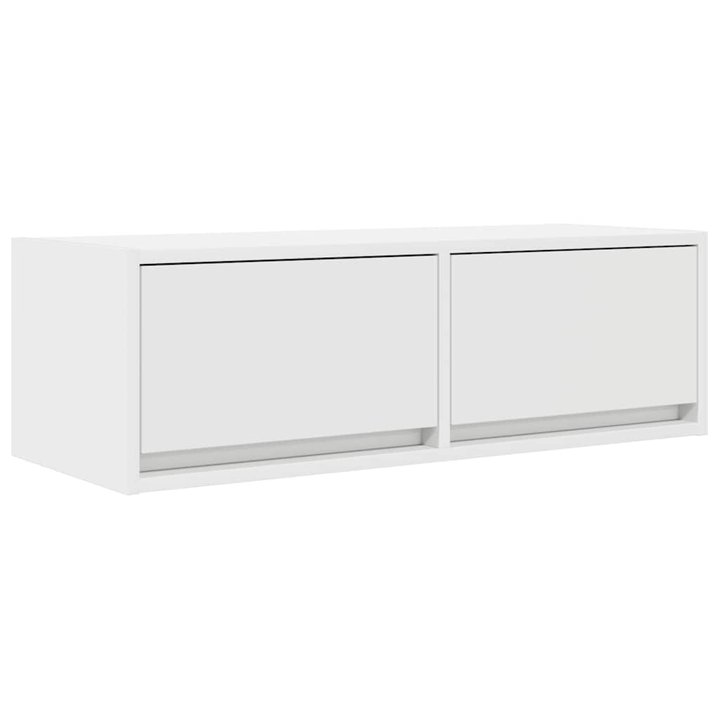 Tv-Benker 2 Stk Hvit 80X31X25,5 Cm Konstruert Tre