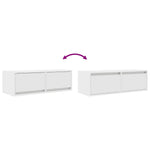 Tv-Benker 2 Stk Hvit 80X31X25,5 Cm Konstruert Tre