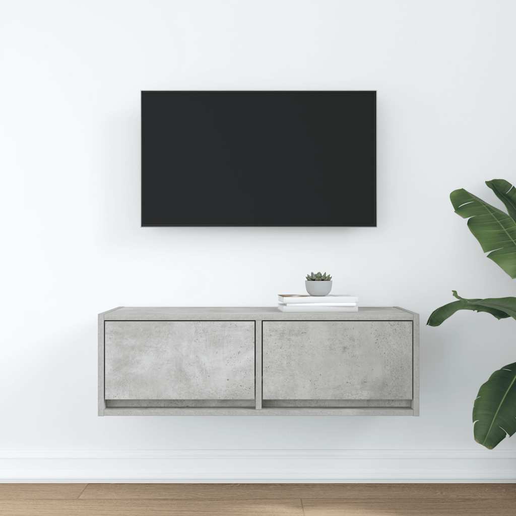 Tv-Benk Betonggrå 80X31X25,5 Cm Konstruert Tre