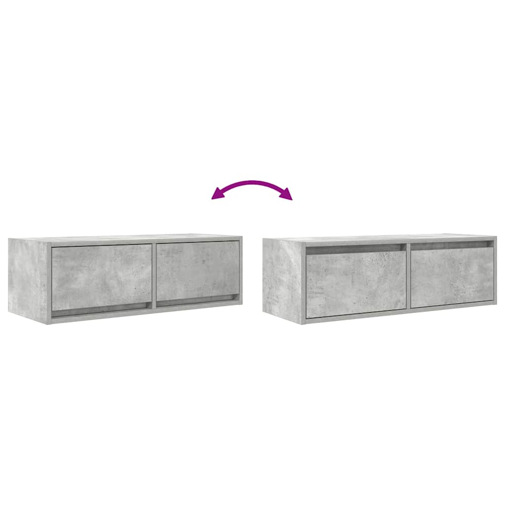 Tv-Benk Betonggrå 80X31X25,5 Cm Konstruert Tre