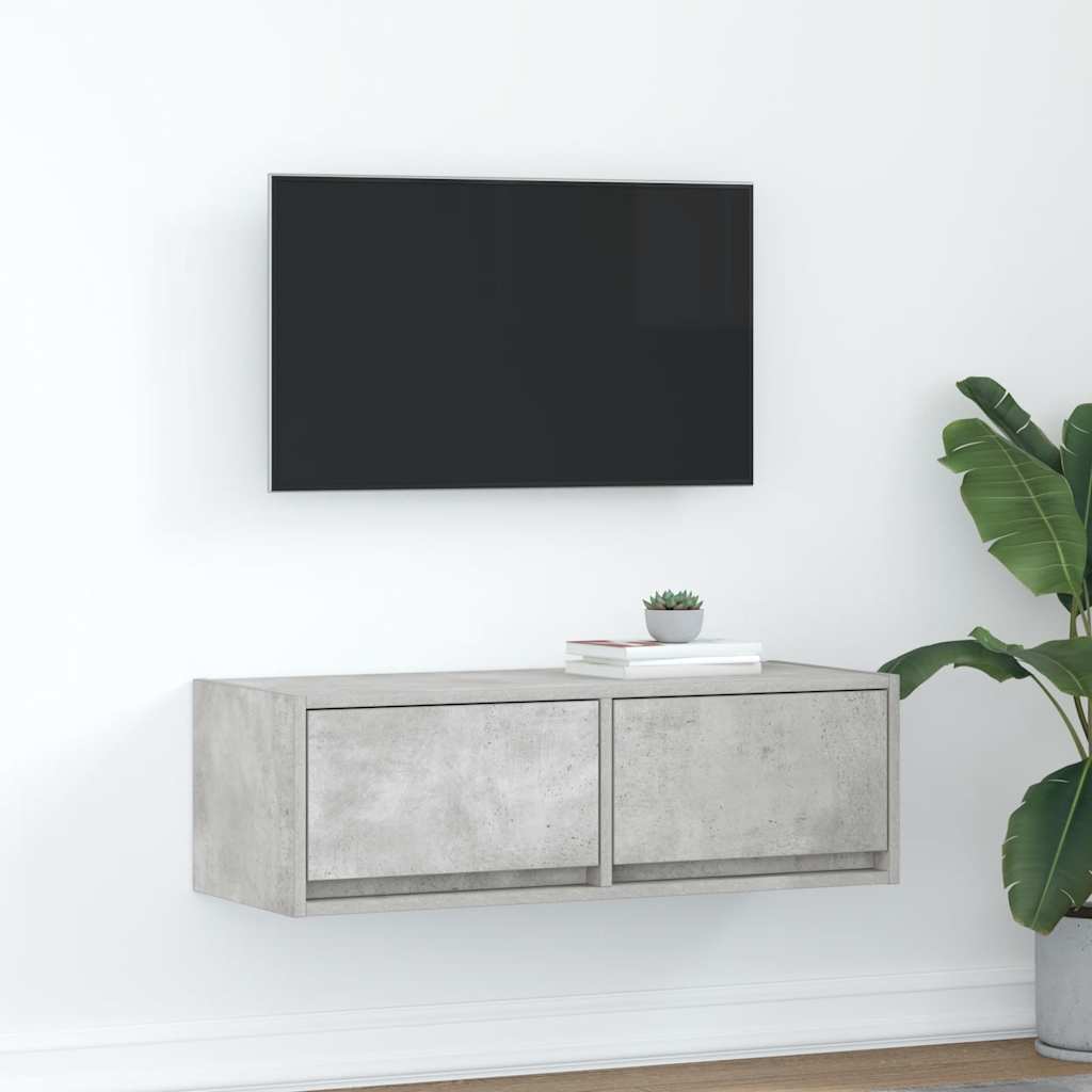Tv-Benk Betonggrå 80X31X25,5 Cm Konstruert Tre