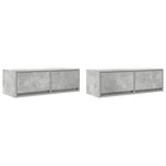 Tv-Benker 2 Stk Betonggrå 80X31X25,5 Cm Konstruert Tre
