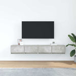 Tv-Benker 2 Stk Betonggrå 80X31X25,5 Cm Konstruert Tre