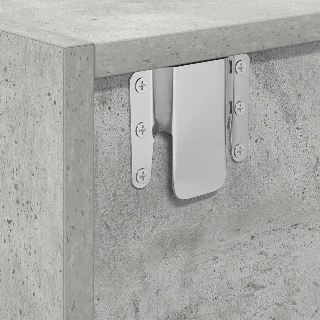 Tv-Benker 2 Stk Betonggrå 80X31X25,5 Cm Konstruert Tre