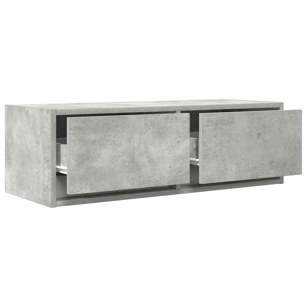 Tv-Benker 2 Stk Betonggrå 80X31X25,5 Cm Konstruert Tre