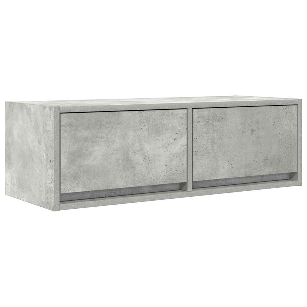 Tv-Benker 2 Stk Betonggrå 80X31X25,5 Cm Konstruert Tre