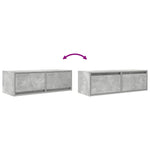 Tv-Benker 2 Stk Betonggrå 80X31X25,5 Cm Konstruert Tre