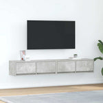 Tv-Benker 2 Stk Betonggrå 80X31X25,5 Cm Konstruert Tre