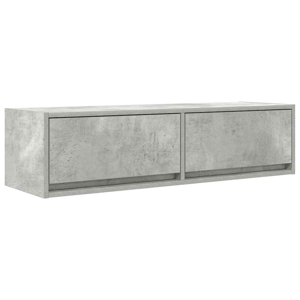 Tv-Skap Med Skuff Betonggrå 100 X 31 X 25.5 Cm Konstruert Tre