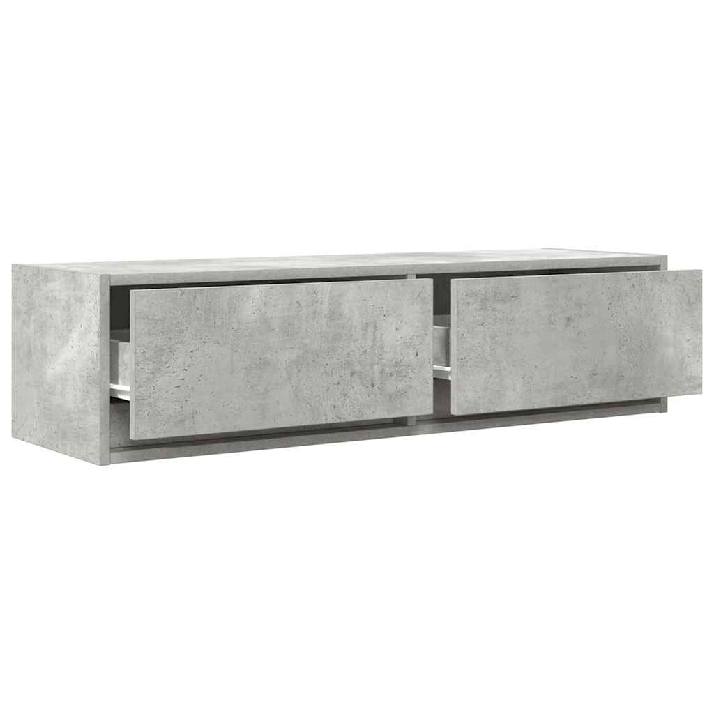 Tv-Skap Med Skuff Betonggrå 100 X 31 X 25.5 Cm Konstruert Tre