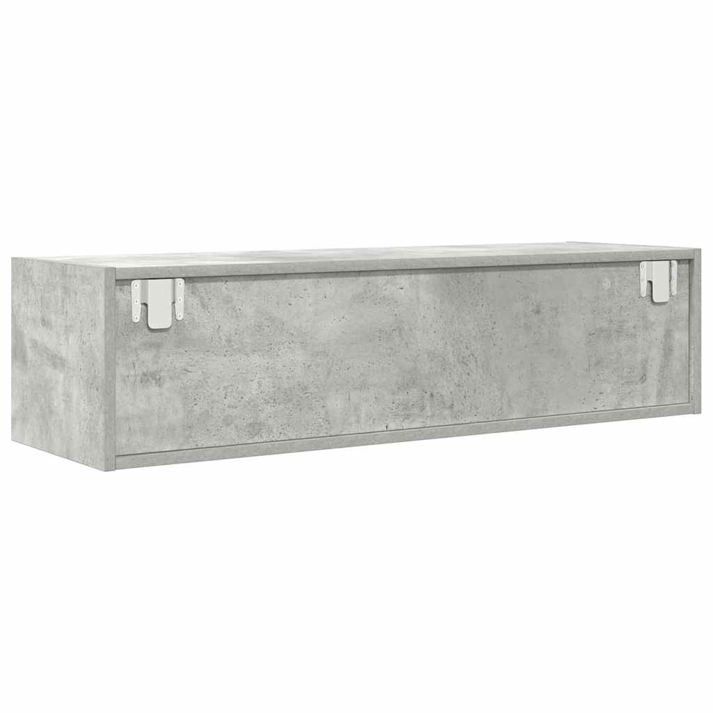 Tv-Skap Med Skuff Betonggrå 100 X 31 X 25.5 Cm Konstruert Tre