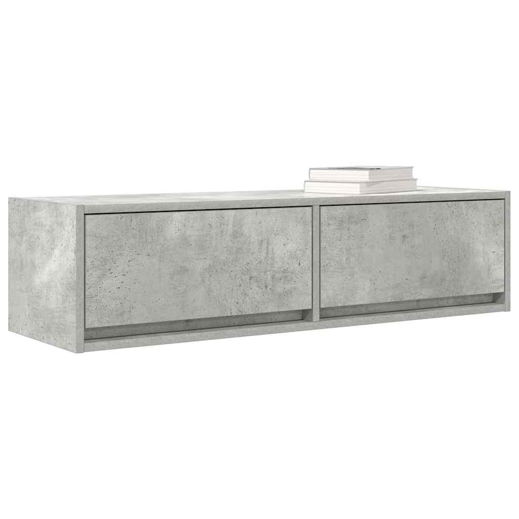 Tv-Skap Med Skuff Betonggrå 100 X 31 X 25.5 Cm Konstruert Tre