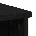 Skjenk Med Skuff Svart Eik 101X35X76 Cm Konstruert Tre