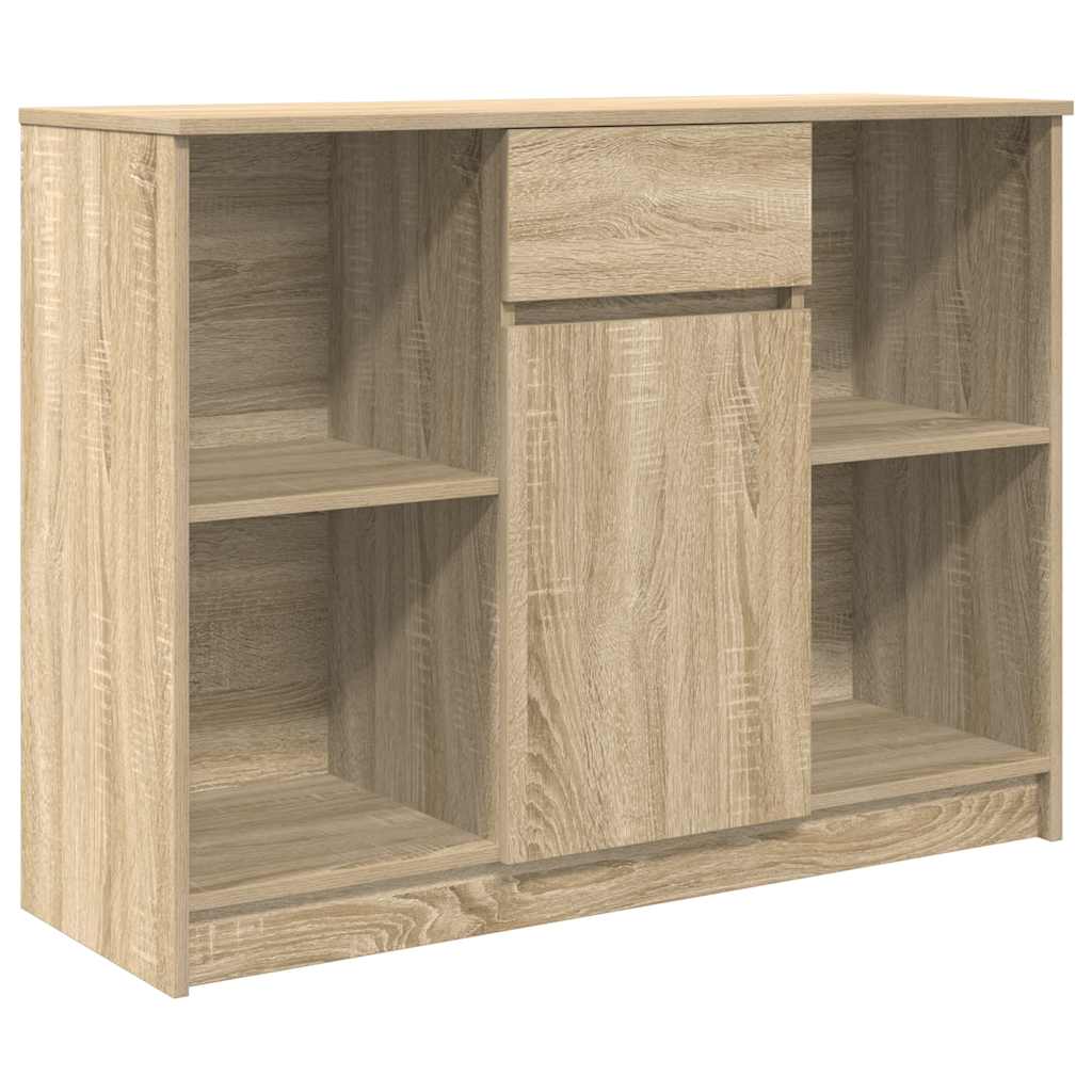 Skjenk Med Skuff Sonoma Eik 101X35X76 Cm Konstruert Tre