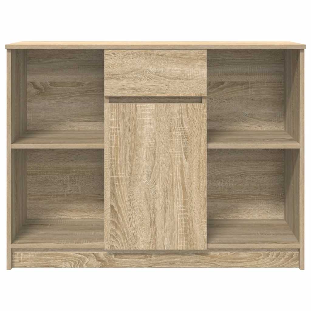 Skjenk Med Skuff Sonoma Eik 101X35X76 Cm Konstruert Tre