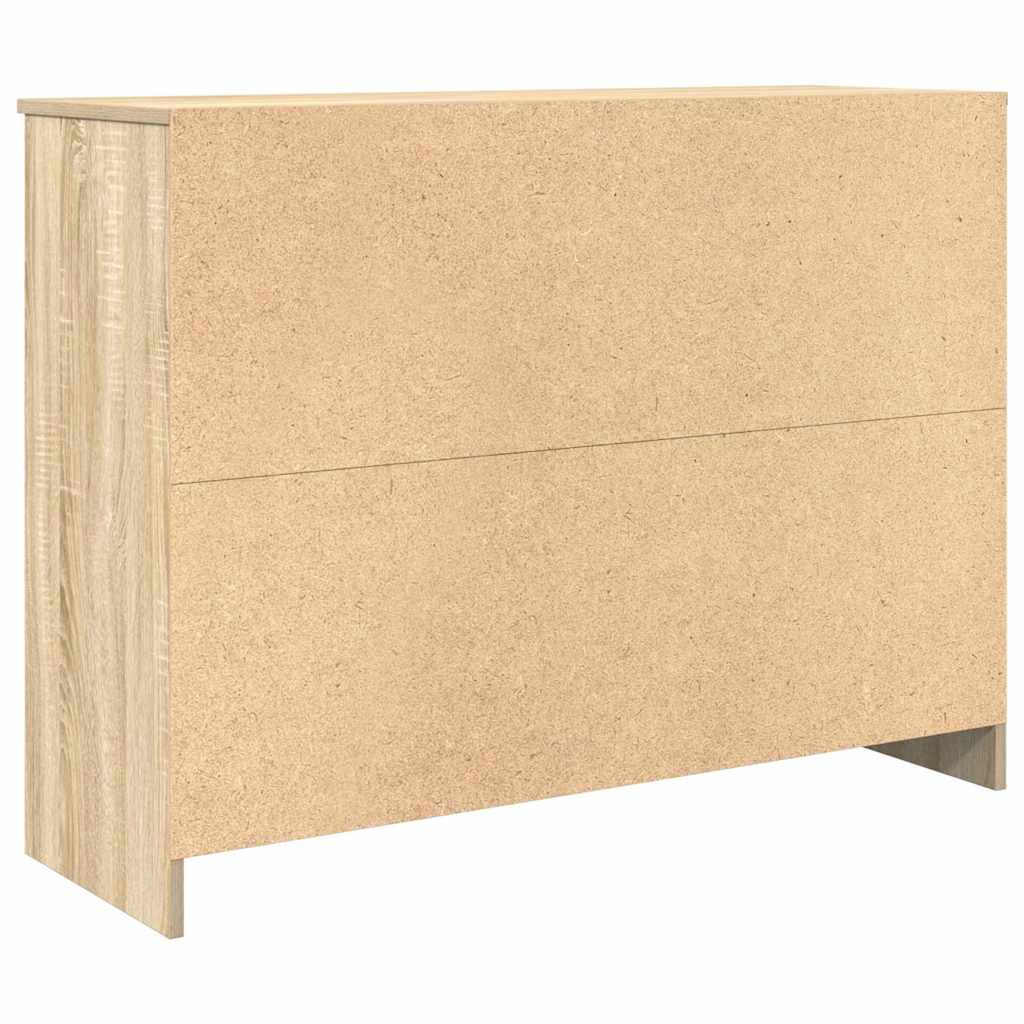 Skjenk Med Skuff Sonoma Eik 101X35X76 Cm Konstruert Tre