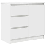 Skjenk Med Skuff Hvit 71X35X65 Cm Konstruert Tre