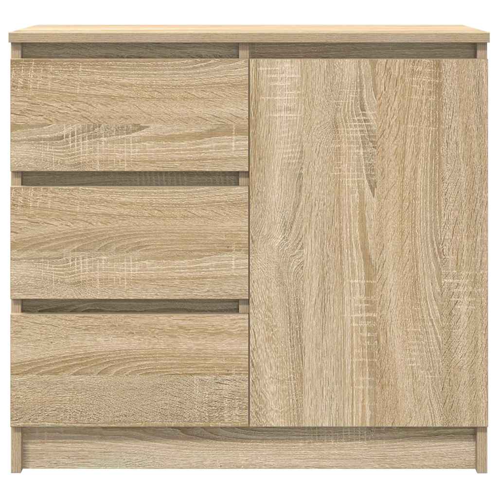 Skjenk Med Skuff Sonoma Eik 71X35X65 Cm Konstruert Tre