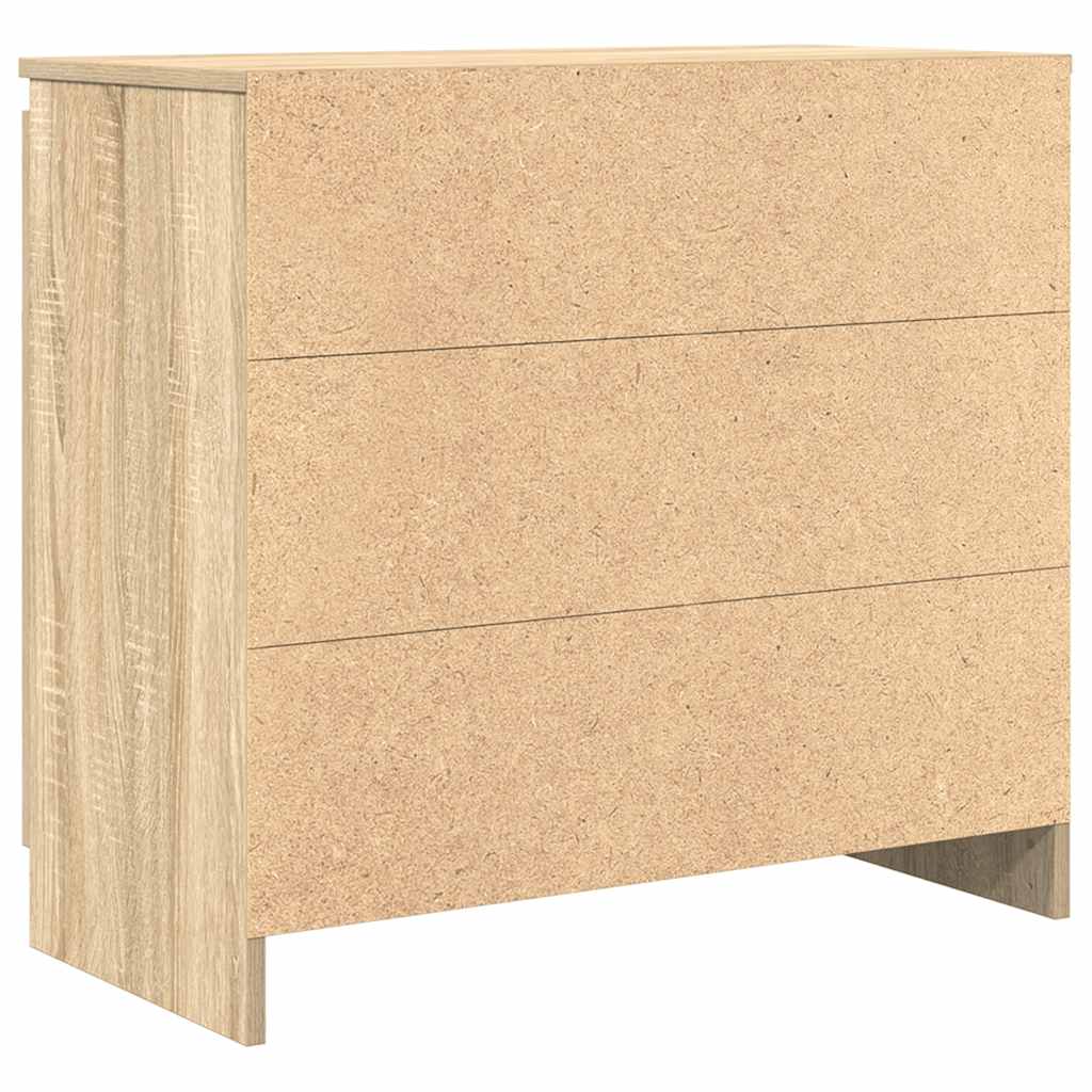 Skjenk Med Skuff Sonoma Eik 71X35X65 Cm Konstruert Tre