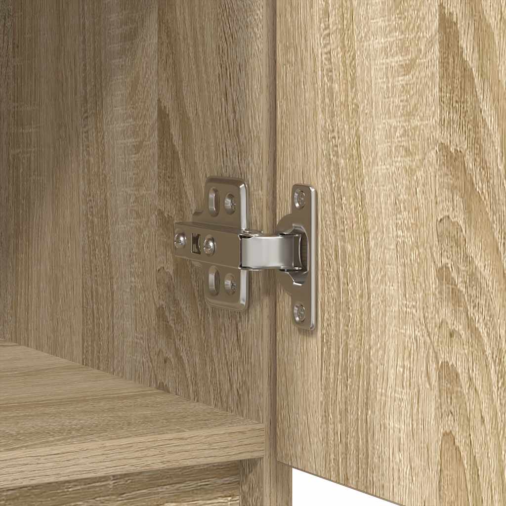 Skjenk Med Skuff Sonoma Eik 71X35X65 Cm Konstruert Tre
