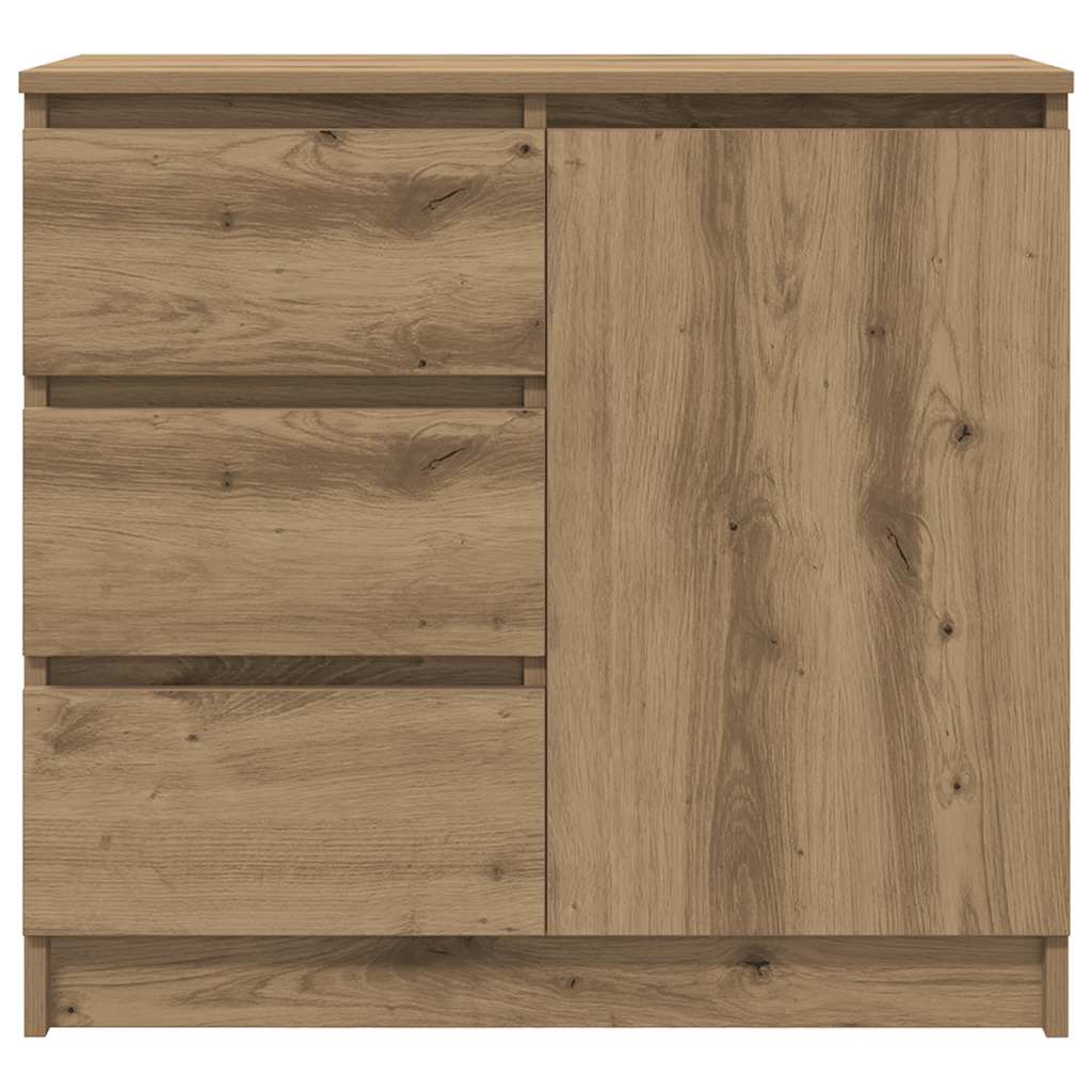 Skjenk Med Skuff Artisan Eik 71X35X65 Cm Konstruert Tre