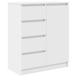 Skjenk Med Skuffer Hvit 71X35X84 Cm Konstruert Tre