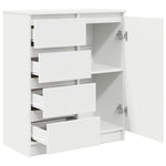 Skjenk Med Skuffer Hvit 71X35X84 Cm Konstruert Tre