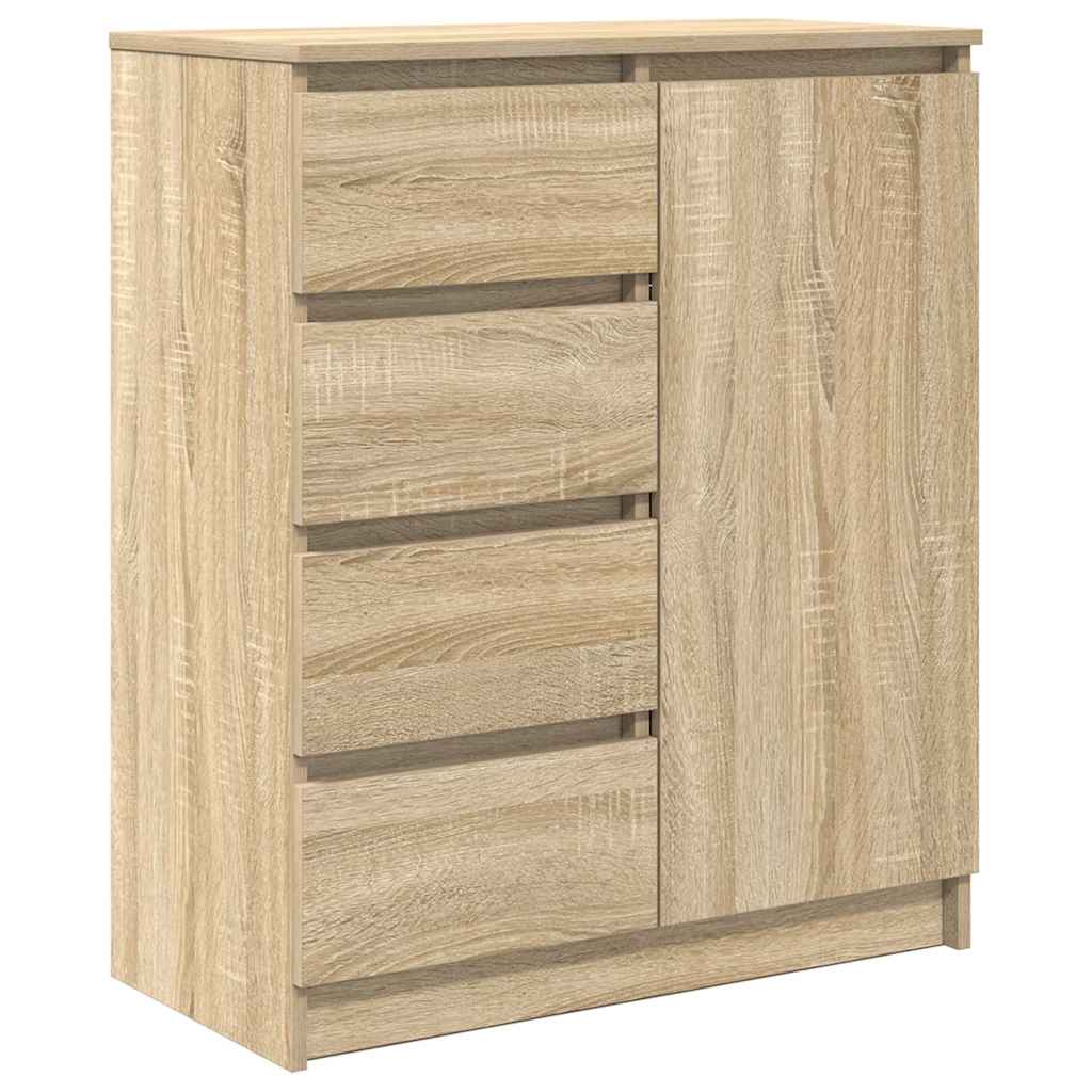 Skjenk Med Skuffer Sonoma Eik 71X35X84 Cm Konstruert Tre