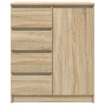 Skjenk Med Skuffer Sonoma Eik 71X35X84 Cm Konstruert Tre