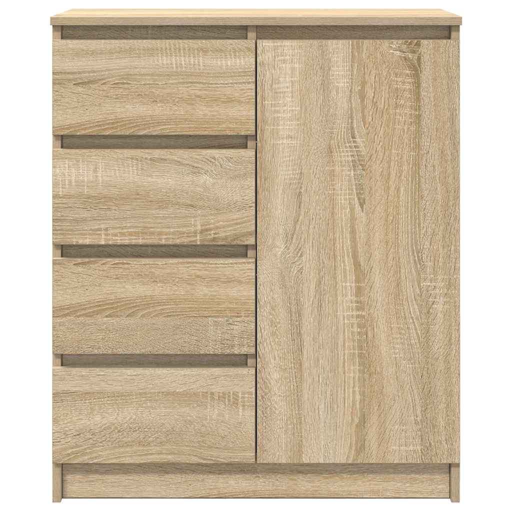Skjenk Med Skuffer Sonoma Eik 71X35X84 Cm Konstruert Tre