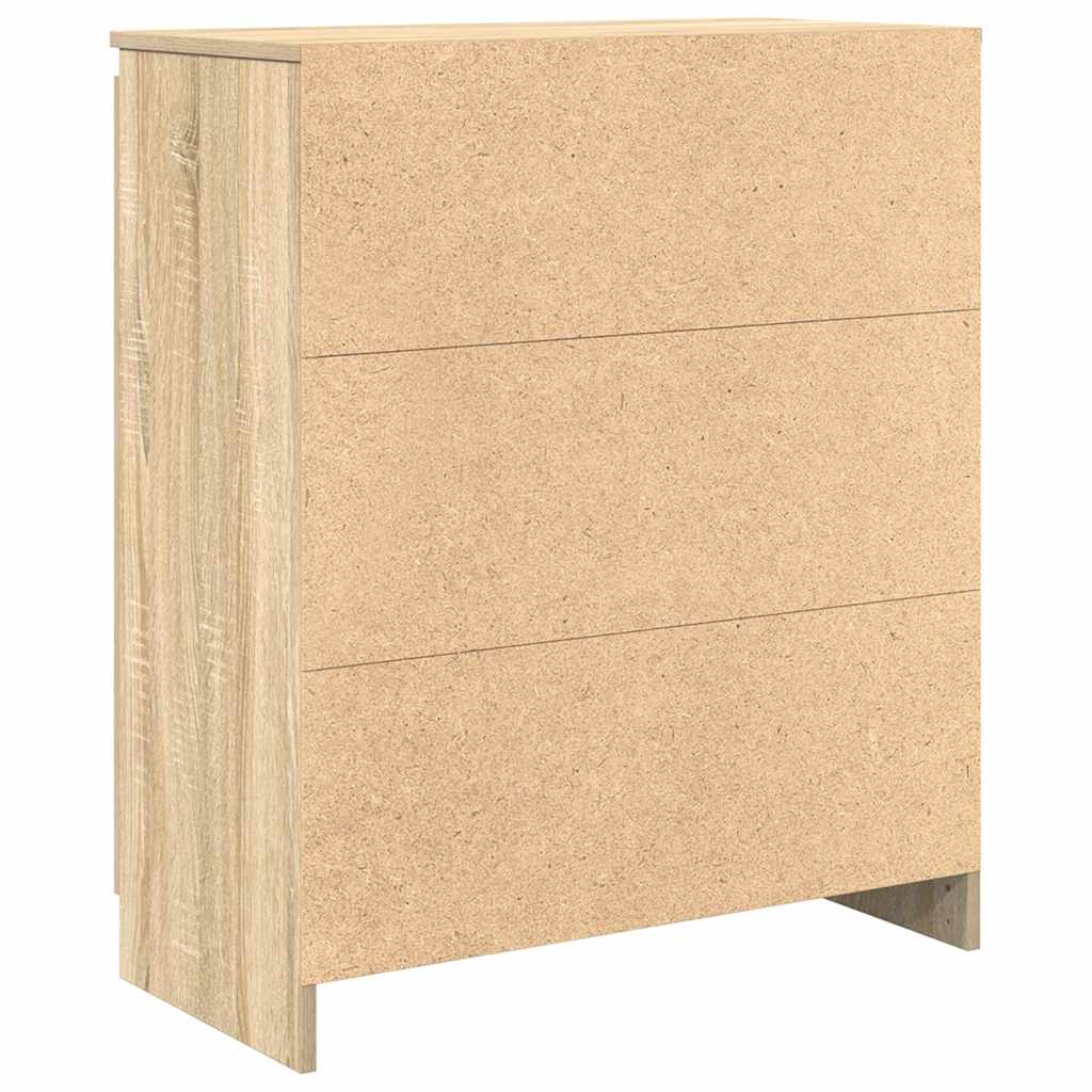 Skjenk Med Skuffer Sonoma Eik 71X35X84 Cm Konstruert Tre