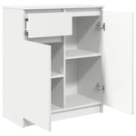 Skjenk Med Skuff Hvit 71X35X84 Cm Konstruert Tre