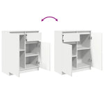 Skjenk Med Skuff Hvit 71X35X84 Cm Konstruert Tre