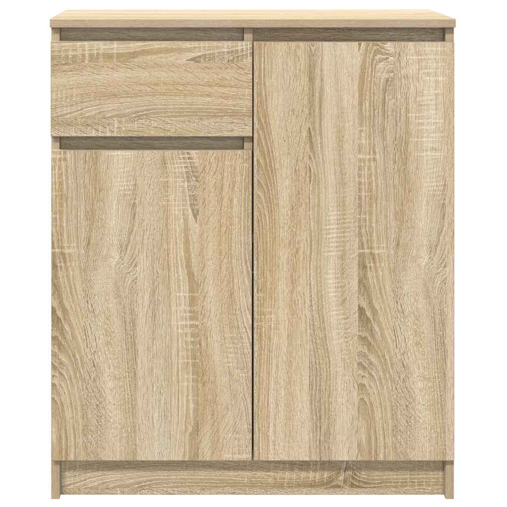 Skjenk Med Skuff Sonoma Eik 71X35X84 Cm Konstruert Tre
