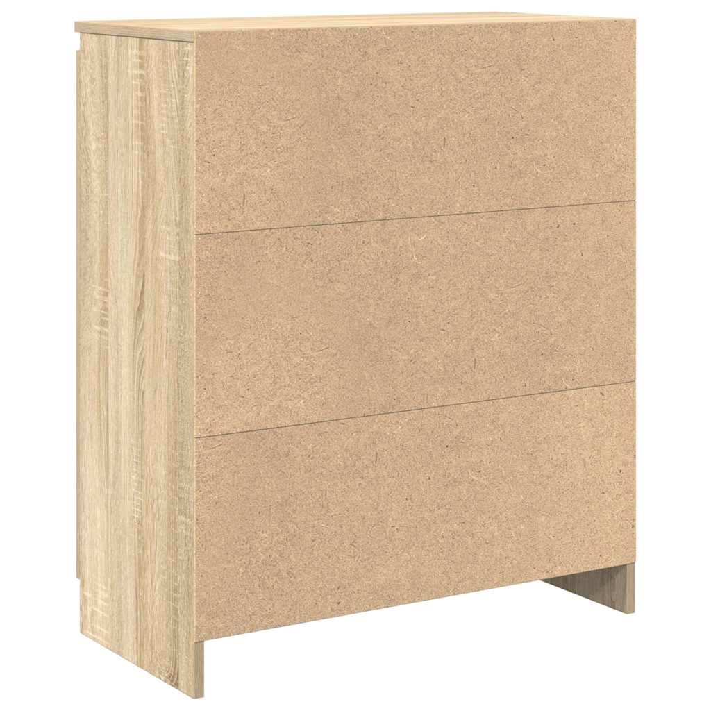Skjenk Med Skuff Sonoma Eik 71X35X84 Cm Konstruert Tre