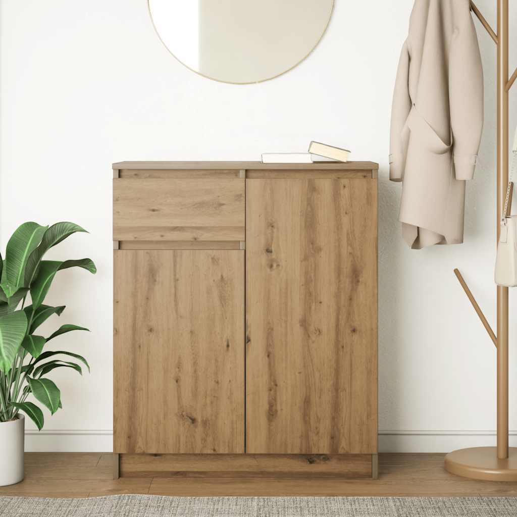 Skjenk Med Skuff Artisan Eik 71X35X84 Cm Konstruert Tre