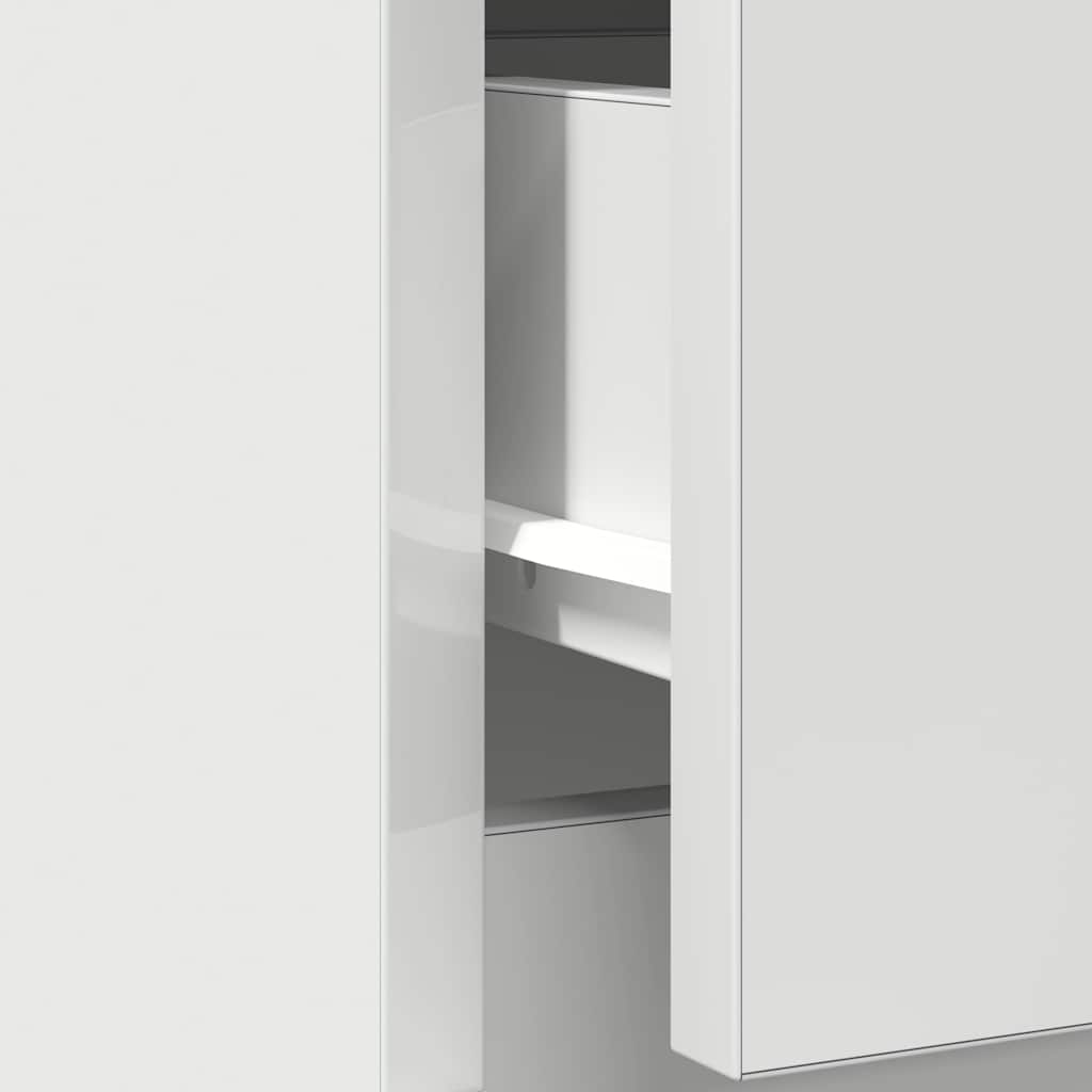 Skjenk Med Skuff Hvit 71X35X65 Cm Konstruert Tre