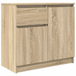 Skjenk Med Skuff Sonoma Eik 71X35X65 Cm Konstruert Tre